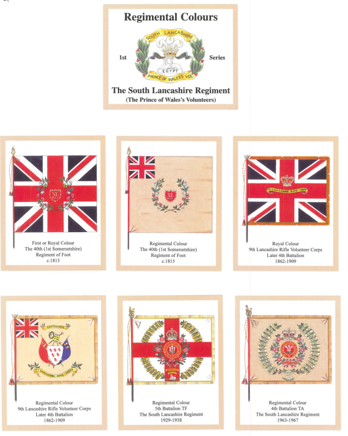 The South Lancashire Regiment (The Prince of Wales's Volunteers) 1st Series- 'Regimental Colours' Trade Card Set by David Hunter